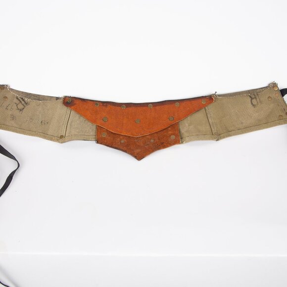 SOLD  ROYAL PEASANTRY HANDMADE LEATHER AND CANVAS MAD MAX WASTELAND WRAP BELT - Picture 9 of 11